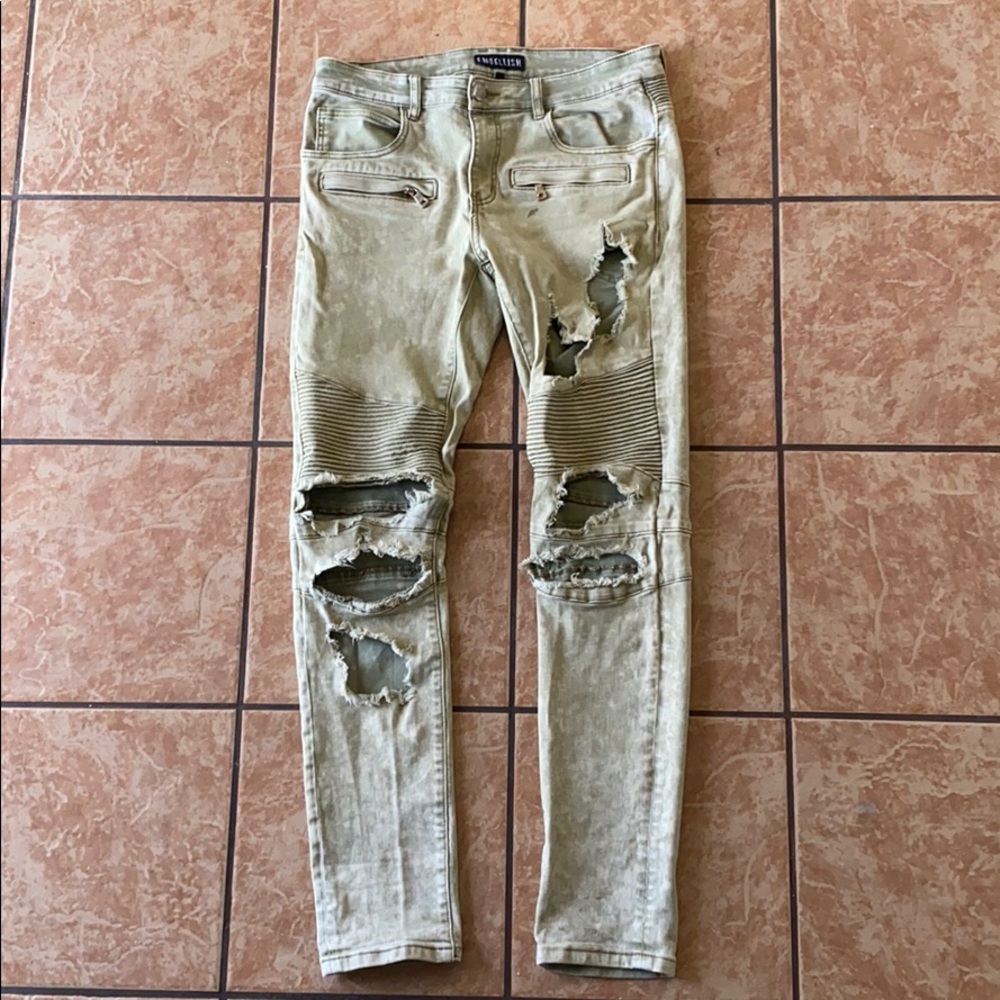 Embellish designer skinny jeans